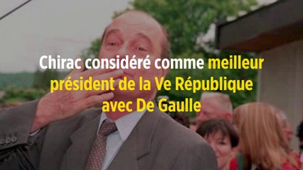 Chirac considéré comme meilleur président de la Ve République avec De Gaulle