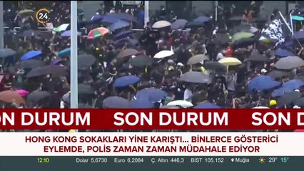 Hong Kong yine karıştı