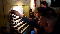 L'orgue de l'Eglise Saint-Jacques de Lunéville, fait chauffer les tuyaux pour un concert