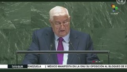 Canciller de Siria denuncia en la ONU el bloqueo de EE.UU.