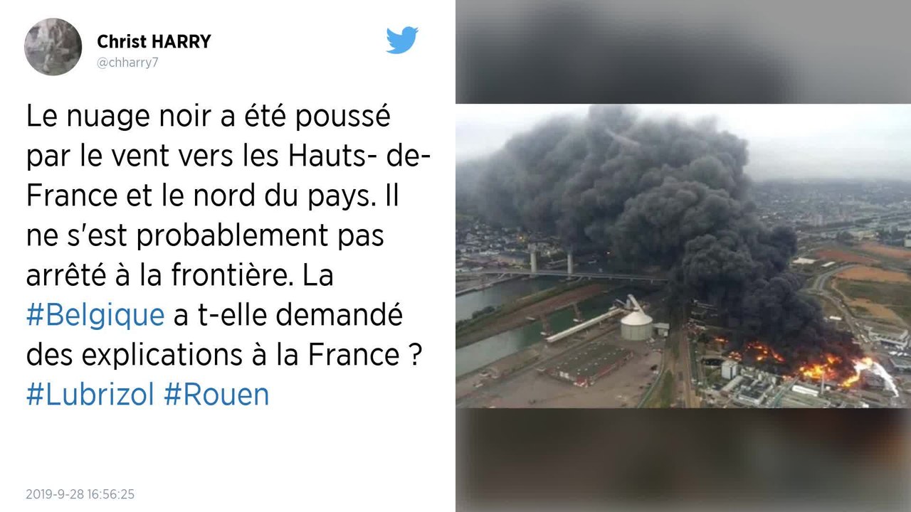Incendie de l’usine Lubrizol à Rouen : le nuage a traversé la Belgique
