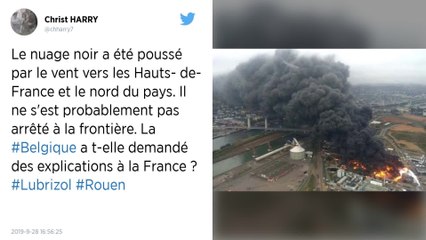 Incendie de l’usine Lubrizol à Rouen : le nuage a traversé la Belgique