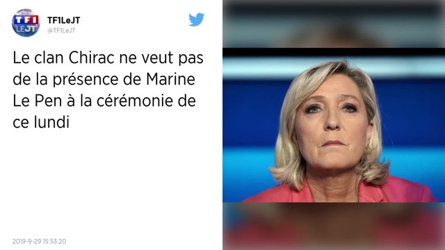 La présence de Marine Le Pen à la cérémonie d’hommage à Jacques Chirac fait des remous