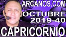 HOROSCOPO CAPRICORNIO ARCANOS.COM - 29 de septiembre a 5 de octubre de 2019 - Semana 2019-40