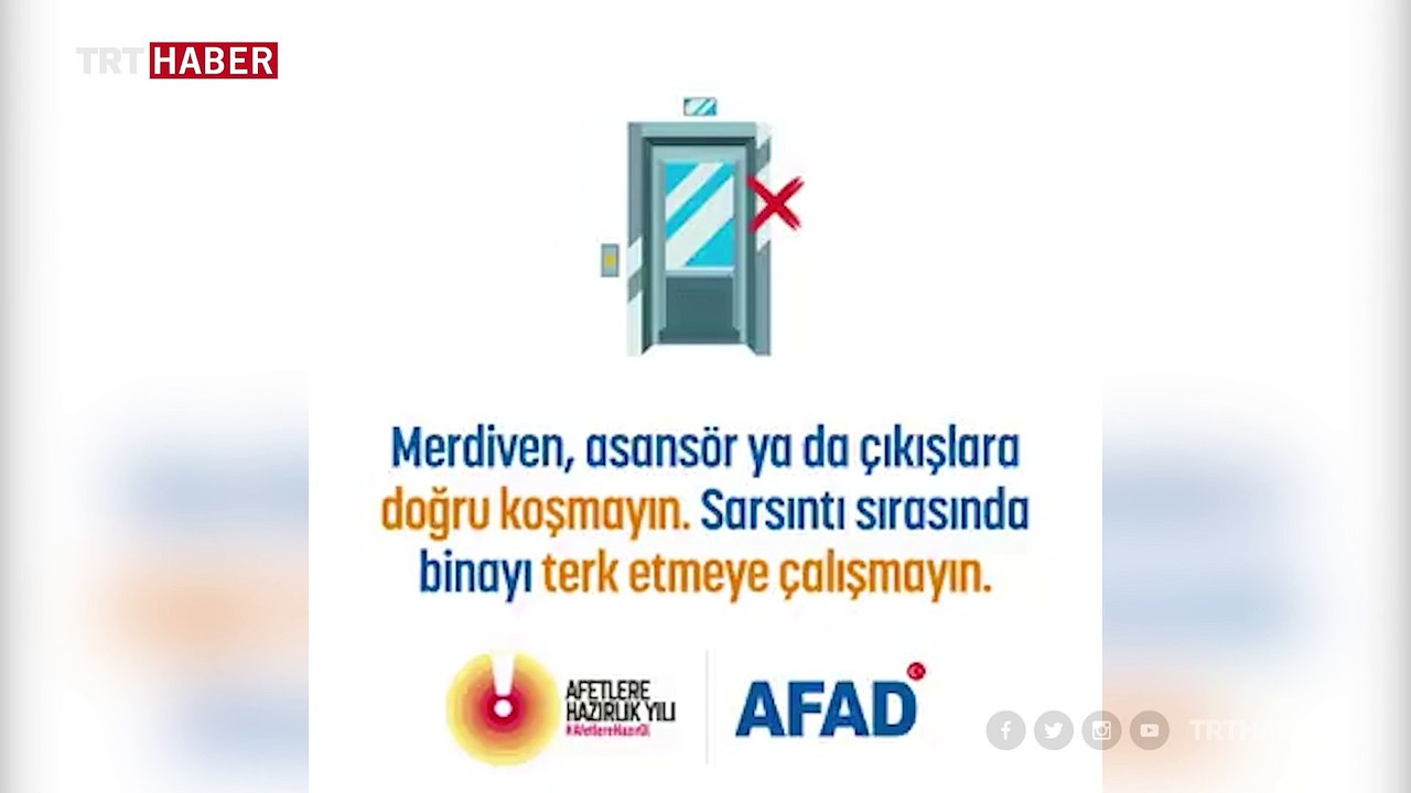 Deprem öncesinde, esnasında ve sonrasında yapılması gerekenler...