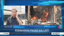 Kebakaran Ratusan Kios di Pasar Kalijati, Api Masih Menyala