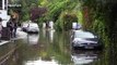 Flooding in southwest London as heavy rain and strong winds hit UK