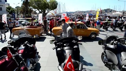 Murat 124 tutkunları, motosiklet ve bisikletliler için buluştu