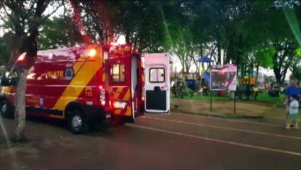 Após cair de Skate, rapaz é socorrido pelo Siate no Ciro Nardi