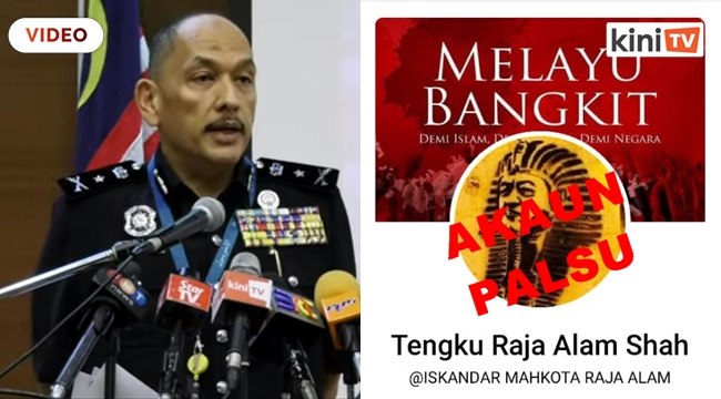 Akaun FB Tengku Raja Alam Shah : sebar berita palsu
