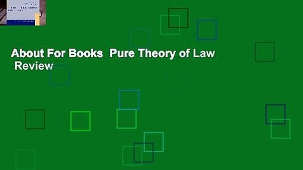 About For Books  Pure Theory of Law  Review
