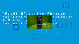 [Read] Effective Phrases for Performance Appraisals: A Guide to Successful Evaluations  For Free
