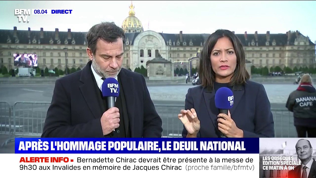 Bernadette Chirac devrait être présente à la messe de 9h30 aux Invalides en mémoire de son mari