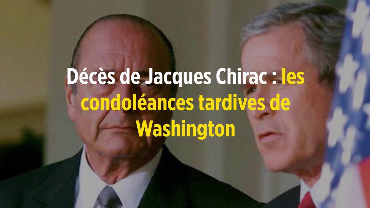 Décès de Jacques Chirac : les condoléances tardives de Washington