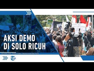 Demo Mahasiswa #BengawanMelawan Ricuh, Fasilitas DPRD Solo Rusak