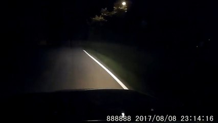 Scary Ghost Woman at night caught on dashcam