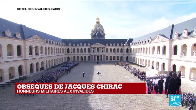 Obsèques de Jacques Chirac : honneurs militaires aux Invalides en présence d'Emmanuel Macron