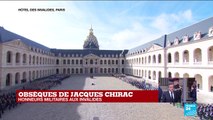 Obsèques de J. Chirac : le cercueil l'ex-chef d'État quitte les Invalides au son de la Marche funèbre