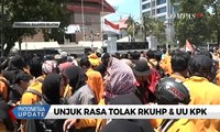Buruh dan Mahasiswa di Sulawesi Selatan Unjuk Rasa Tolak RKUHP & UU KPK