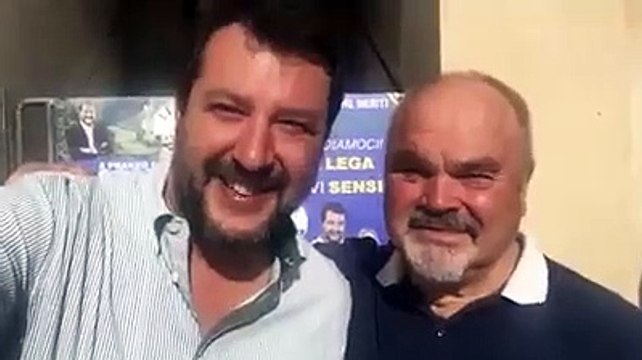 Salvini con Luigi, 75 anni, di Terni e da sempre comunista (30.09.19)