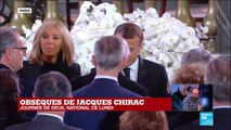 Obsèques de Jacques Chirac : arrivée d'Emmanuel et Brigitte Macron à Saint-Sulpice, suivi du cercueil