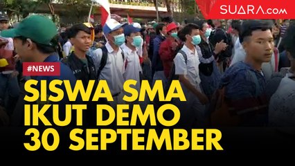Aksi Pelajar SMA Ikut Demo 30 September