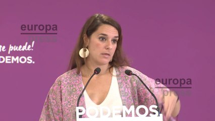 Podemos pide a Sánchez que deje de "amenazar políticamente" en el conflicto catalán.