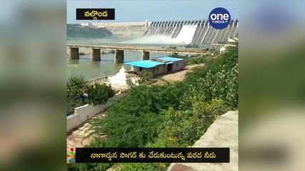 మళ్లీ నాగార్జున సాగర్ కు పోటెత్తుతున్న వరద నీరు