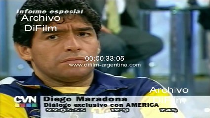 Diego Maradona con Mauro Viale caso de doping positivo 1997