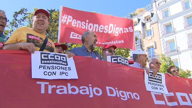 Concentración de pensionistas frente al Congreso