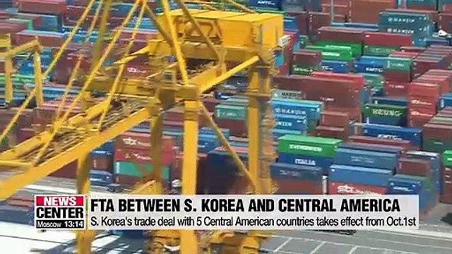S. Korea's trade deal with 5 Central American nations to take effect from Oct. 1st