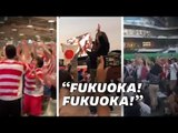 La joie des supporters japonais devant leur victoire face à l'Irlande