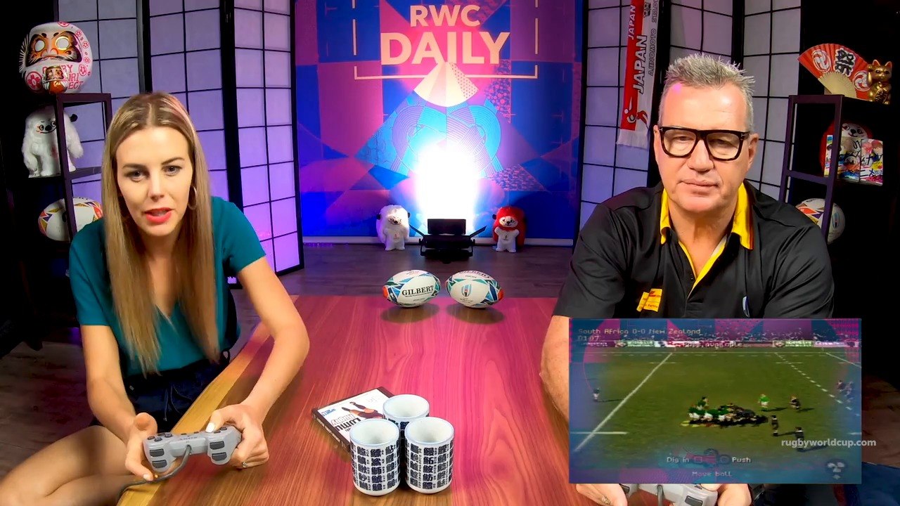 Sir John Kirwan plays Jonah Lomu Rugby and recalls first meeting Lomu