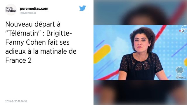 Télématin : Brigitte-Fanny Cohen fait ses adieux aux téléspectateurs