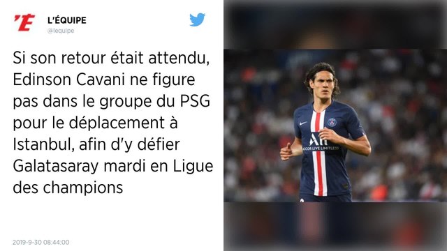 Ligue des champions : Le PSG avec Kylian Mbappé mais sans Edinson Cavani pour le match face au Galatasaray