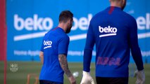 Messi y Dembélé entrenan con el grupo y podrían llegar al duelo de Champions