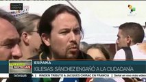 Pablo Iglesias acusa a Pedro Sánchez de evitar gobierno de izquierdas