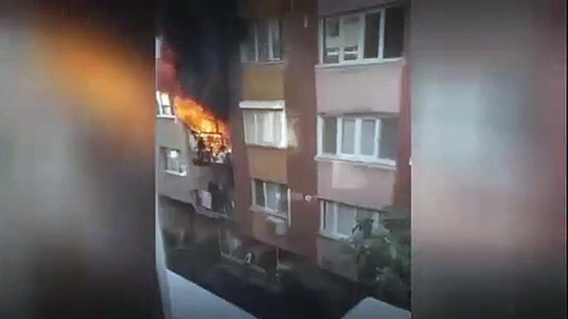 Mutfak tüpünün patlama anı kameralara işte böyle yansıdı