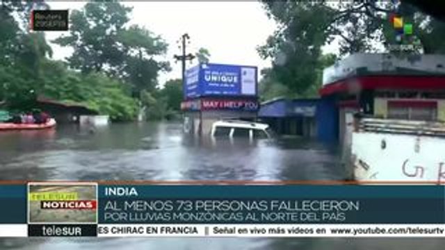 Lluvias monzónicas provocan 73 muertes en India