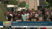 Libaneses protestan contra el sistema político