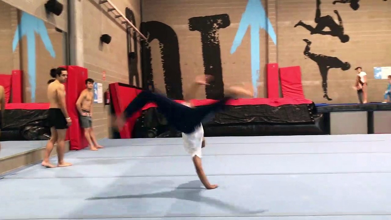 Twenty Back-Flips Off One Foot