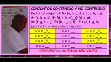 CONJUNTOS CONTENIDO Y NO CONTENIDO