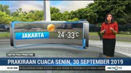 Prakiraan Cuaca Senin 30 September 2019