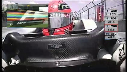 F1, Canada 2010 (Race) Michael Schumacher OnBoard