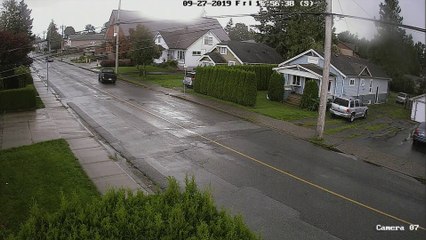 Truck Plows into Parked Car