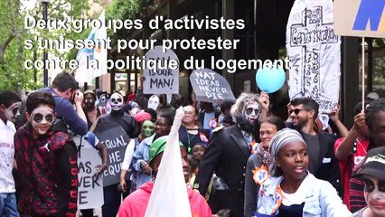 Afrique du Sud: des "zombies" manifestent contre la politique du logement