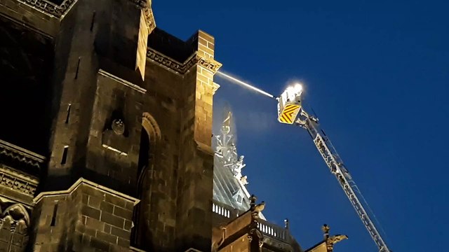 Exercice incendie à la cathédrale de Clermont-Ferrand