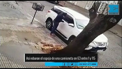 A plena luz del día: así roban el espejo de una 4 x 4 estacionada en El Mondongo