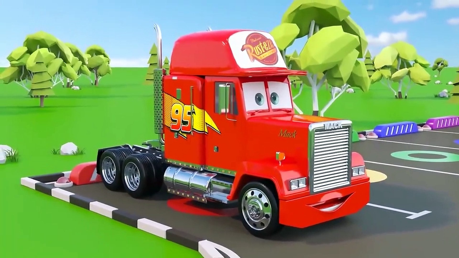 Camión Los Carros De Colores Para NiÃ±os Pegatinas De Coches