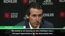 Emery wants his players to improve despite positive Old Trafford performance